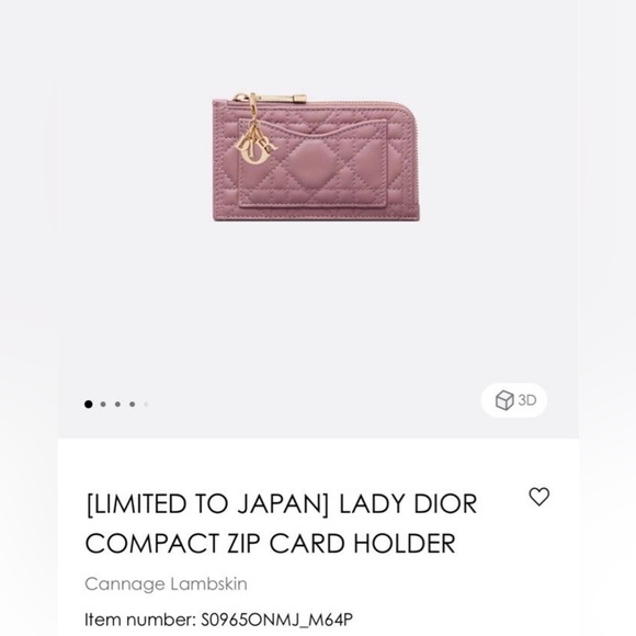 Limited Edition Lady Dior Cosmos Zipped Card Holder - Picture 3 of 11